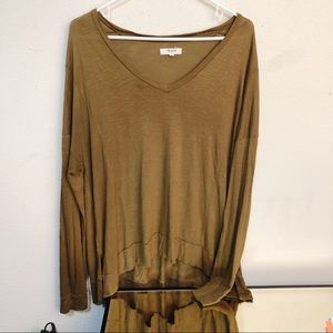 Madewell Olive Green Blouse Sz L